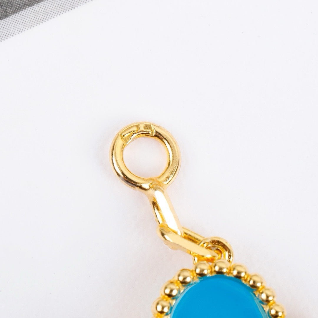 [Kincade Jewelrys]CLOVER 5 MOTIFS TURQUOISE BRACELET