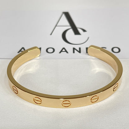 [Kincade Jewelrys]LOVE BRACELET 6.1MM OPEN CUFF