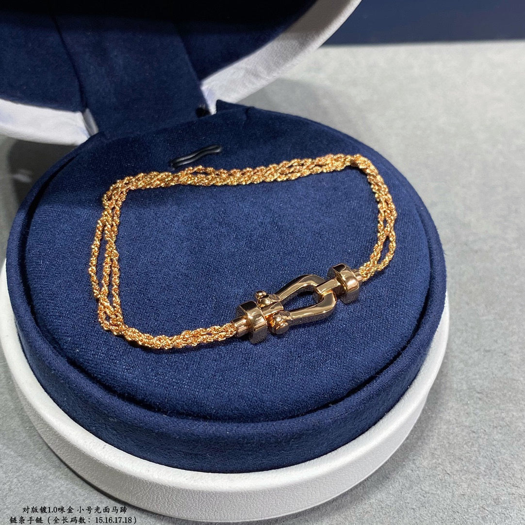 [Kincade Jewelrys]FORCE SMALL HORSESHOE  DIAMOND CHAIN ROPE BRACELET