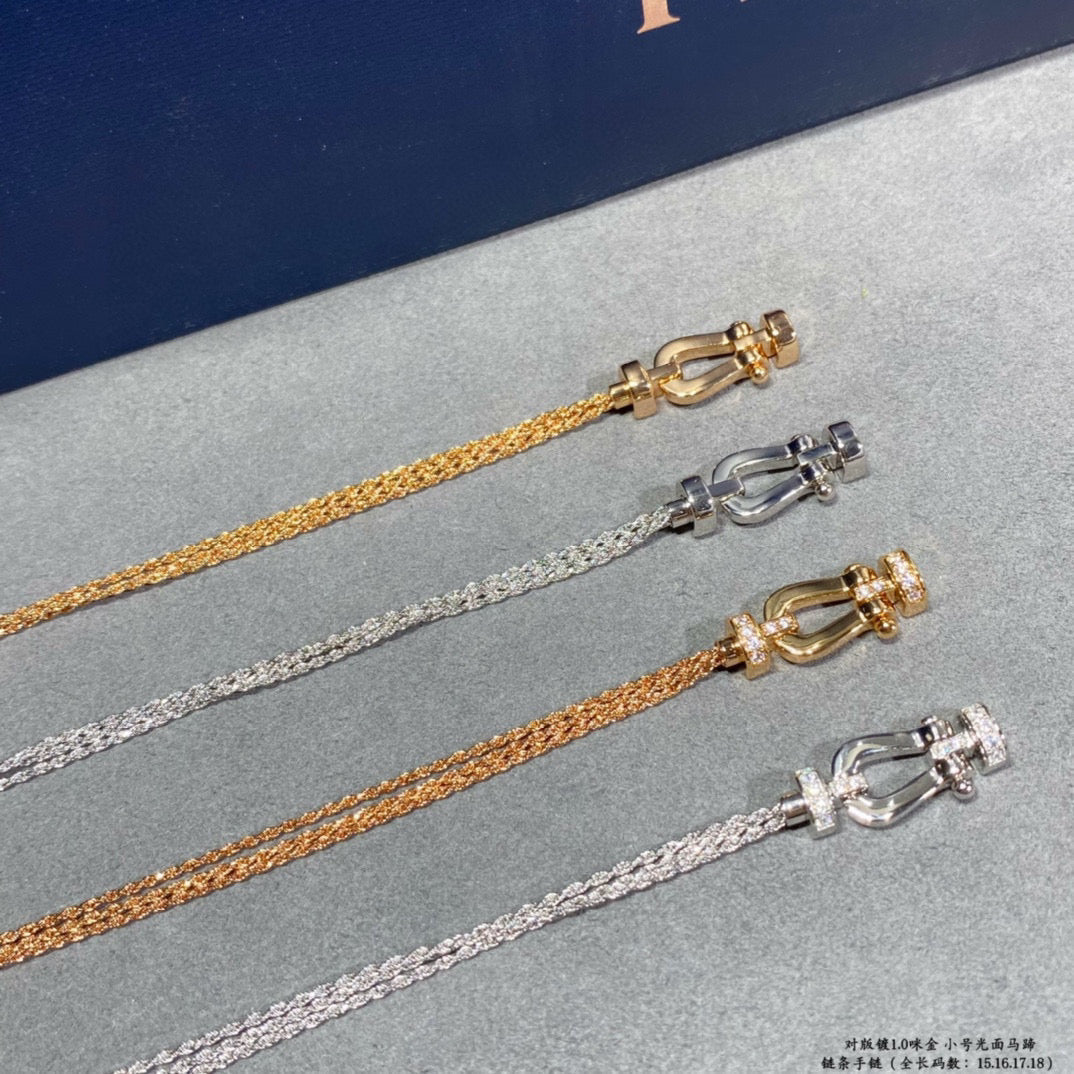 [Kincade Jewelrys]FORCE SMALL HORSESHOE  DIAMOND CHAIN ROPE BRACELET