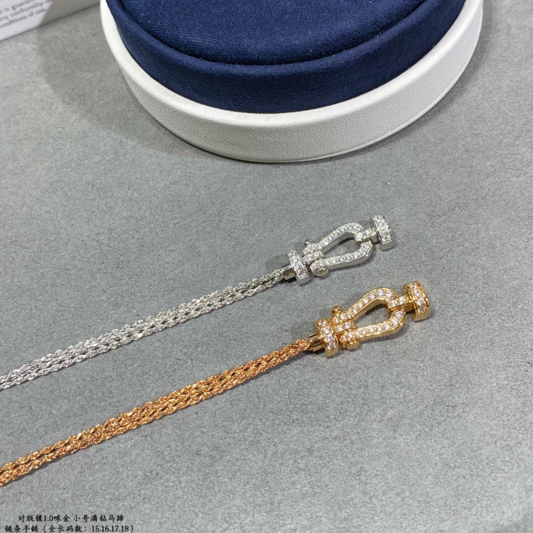 [Kincade Jewelrys]FORCE SMALL HORSESHOE  DIAMOND CHAIN ROPE BRACELET