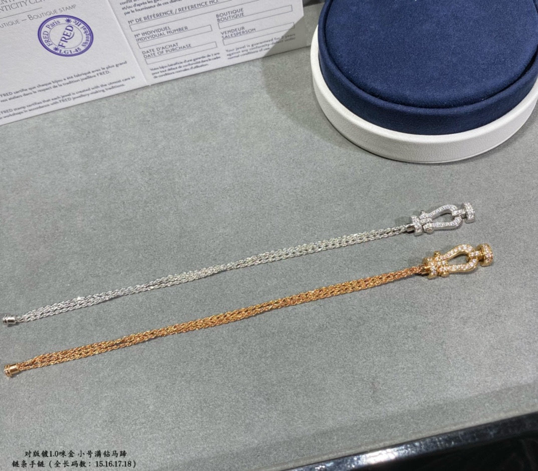 [Kincade Jewelrys]FORCE SMALL HORSESHOE  DIAMOND CHAIN ROPE BRACELET