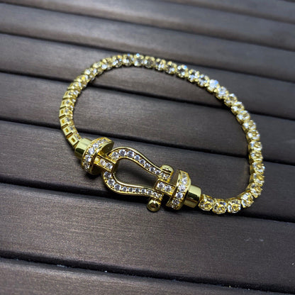 [Kincade Jewelrys]FORCE  HORSESHOE  DIAMOND TENNIS BRACELET