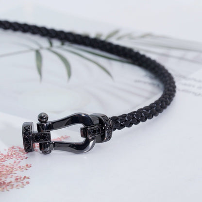 [Kincade Jewelrys]FORCE LARGE SERIES HORSESHOE BLACK SAMURAI BRACELET