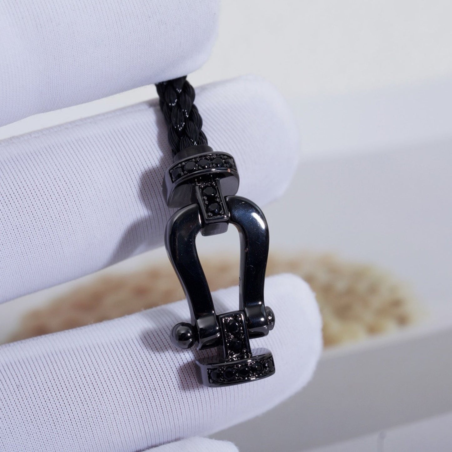 [Kincade Jewelrys]FORCE LARGE SERIES HORSESHOE BLACK SAMURAI BRACELET