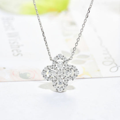 [Kincade Jewelrys]LOOP NECKLACE FULL MOTIF DIAMOND 16MM MULTIPLE COLORS