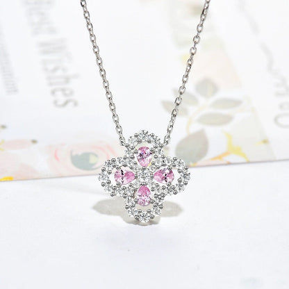 [Kincade Jewelrys]LOOP NECKLACE FULL MOTIF DIAMOND 16MM MULTIPLE COLORS