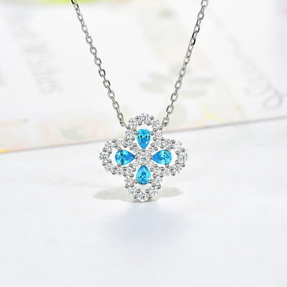 [Kincade Jewelrys]LOOP NECKLACE FULL MOTIF DIAMOND 16MM MULTIPLE COLORS