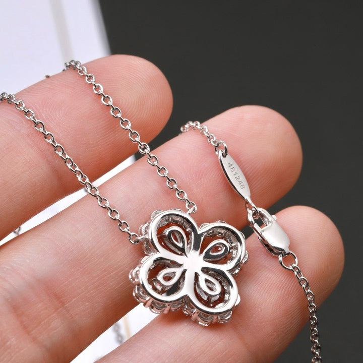 [Kincade Jewelrys]LOOP NECKLACE FULL MOTIF DIAMOND 16MM MULTIPLE COLORS