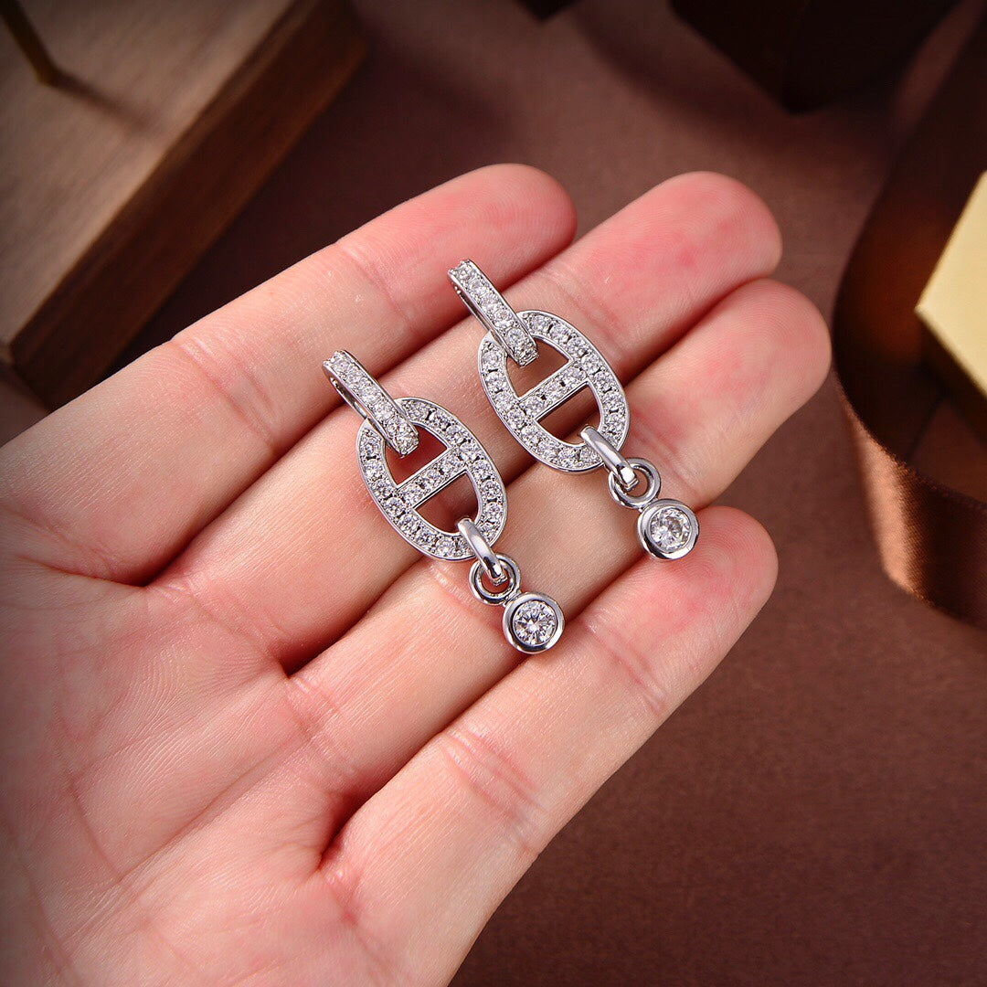 [Kincade Jewelrys]HM CHAINE DIAMOND EARRINGS