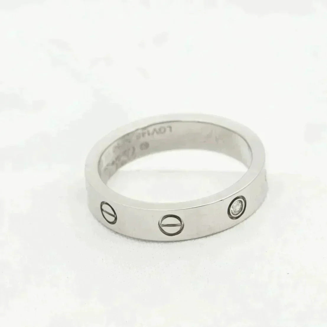 [Kincade Jewelrys]LOVE RING 4MM 1 DIAMOND SILVER
