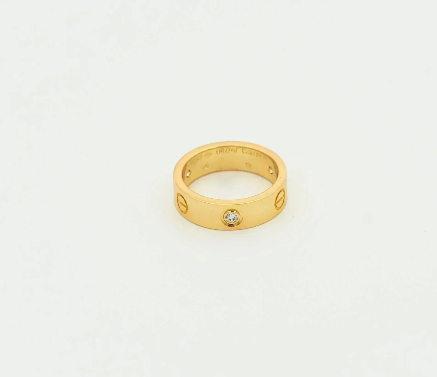 [Kincade Jewelrys]LOVE RING 5.5MM 3 DIAMONDS GOLD
