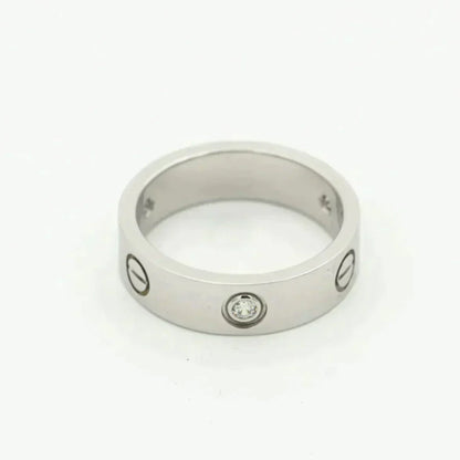 [Kincade Jewelrys]LOVE RING 5.5MM 3 DIAMONDS SILVER