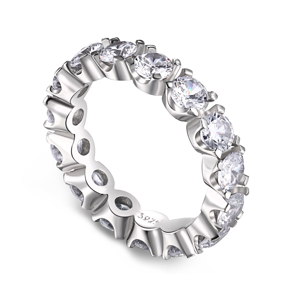 [Kincade Jewelrys]Eternity Round Cut Tennis Ring