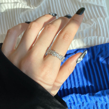 [Kincade Jewelrys]Delicate Multi Shape Tennis Ring