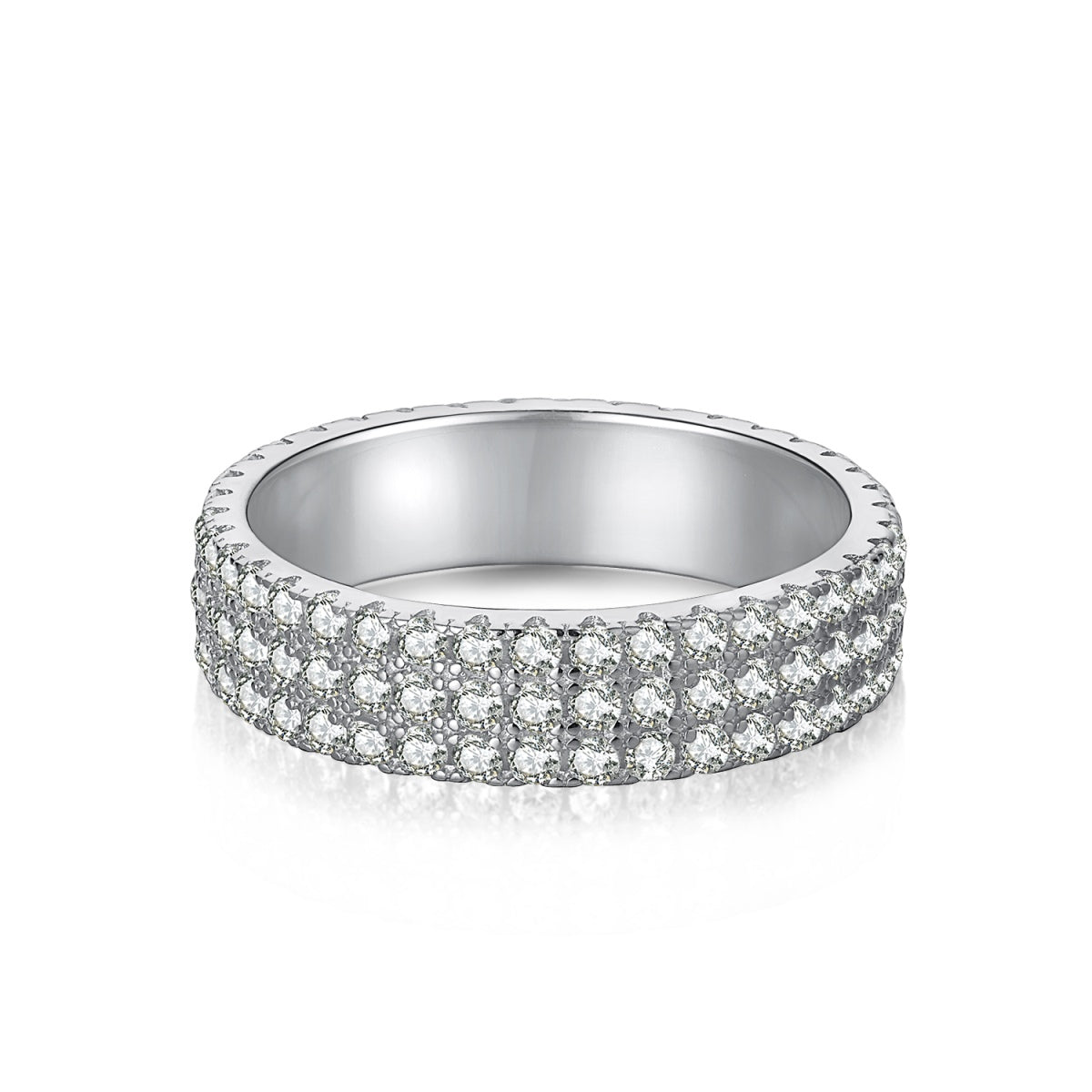 [Kincade Jewelrys]Dainty Round Cut Tennis Ring