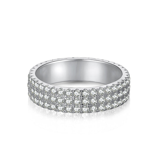 [Kincade Jewelrys]Dainty Round Cut Tennis Ring