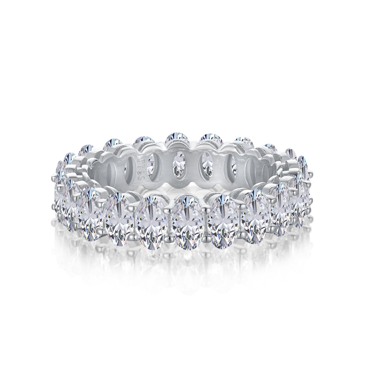 [Kincade Jewelrys]Ornate Oval Cut Tennis Ring