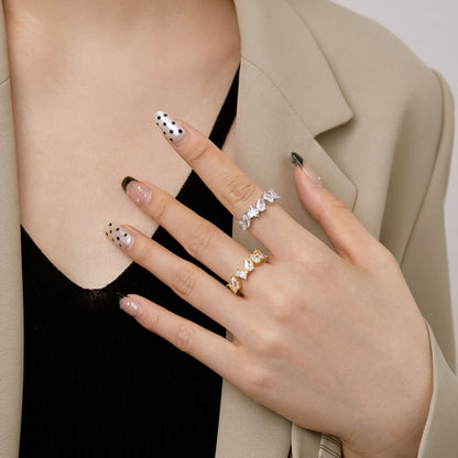 [Kincade Jewelrys]Delicate Multi Cut Ring
