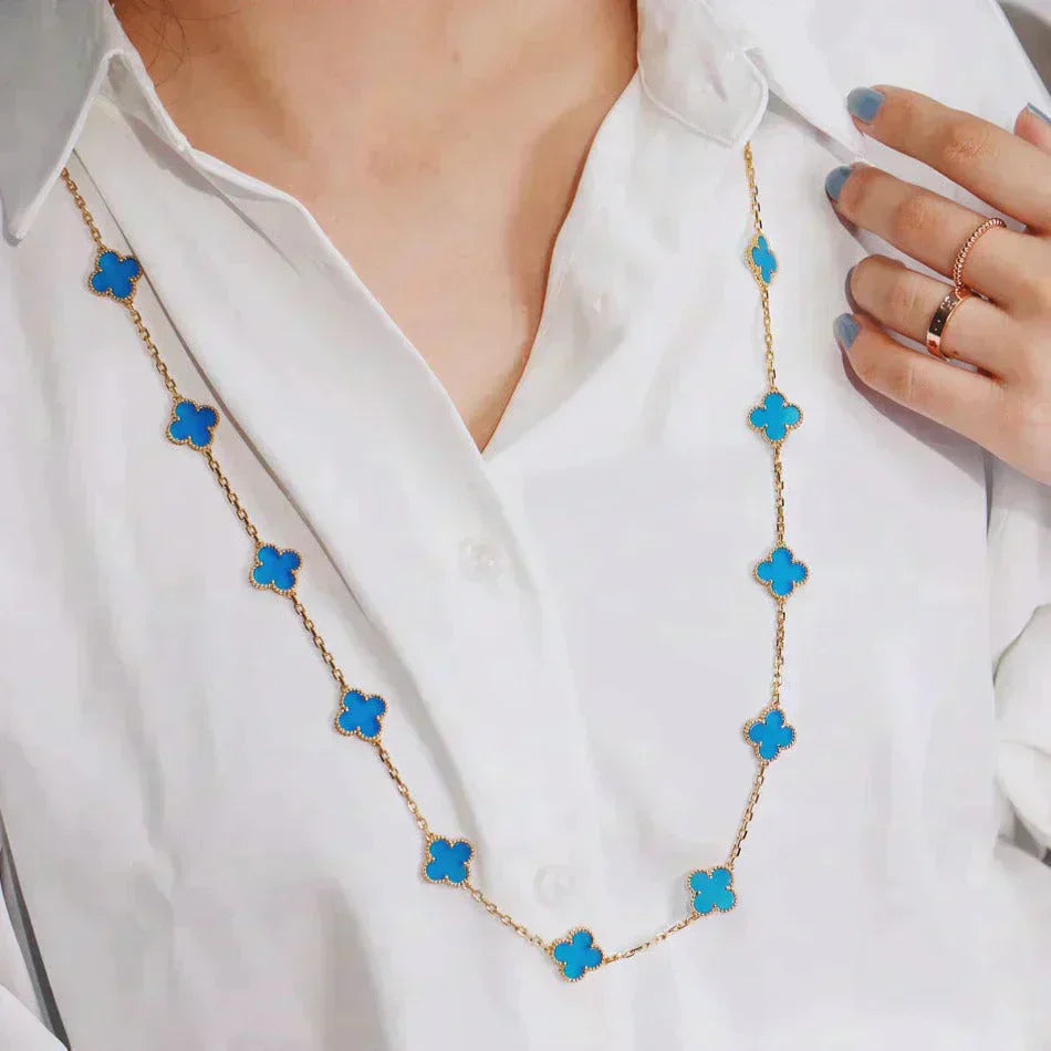 [Kincade Jewelrys]CLOVER 20 MOTIFS TURQUOISE GOLD