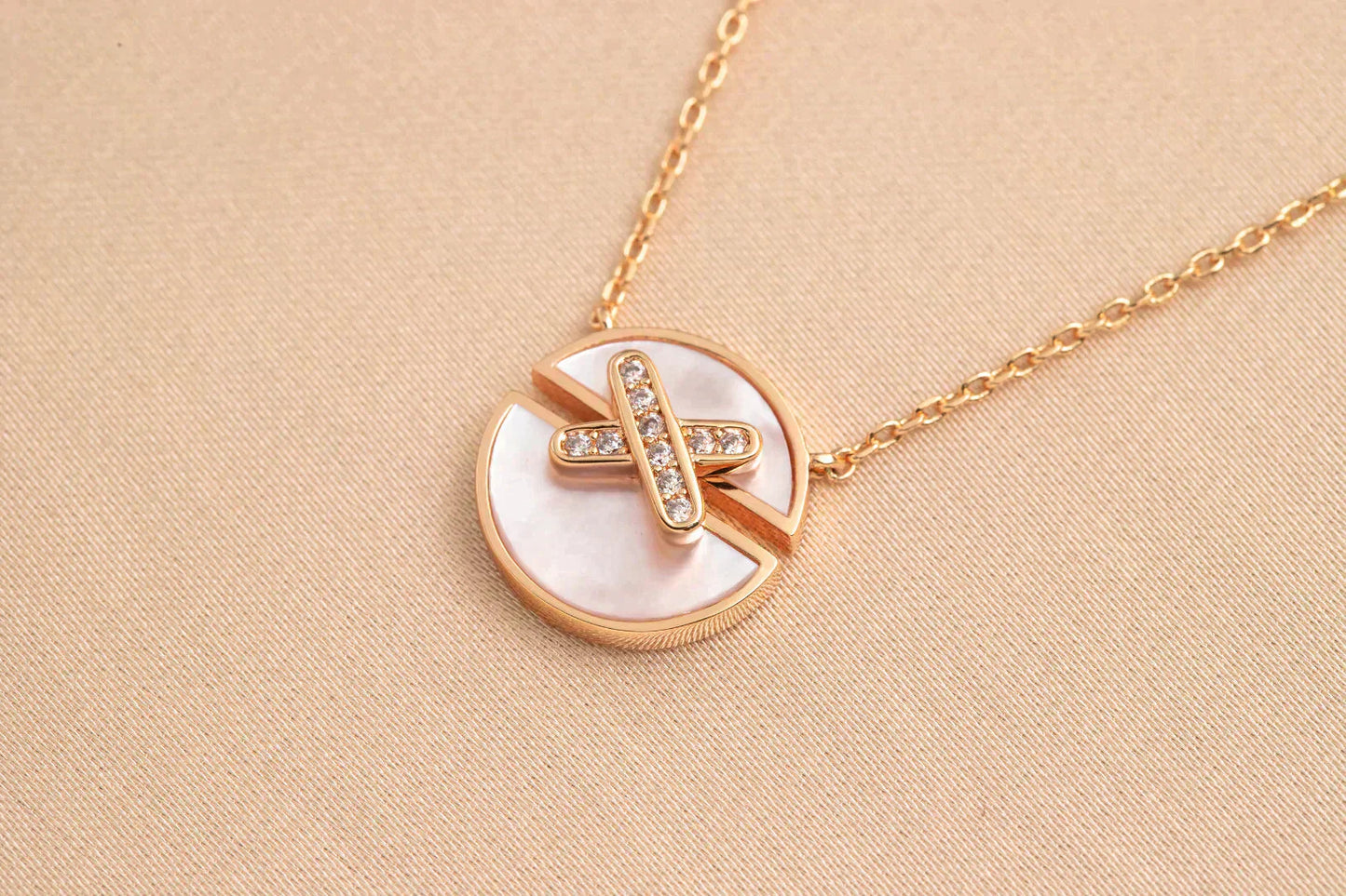 [Kincade Jewelrys]JEUX DE ROSE GOLD DIAMOND NECKLACE