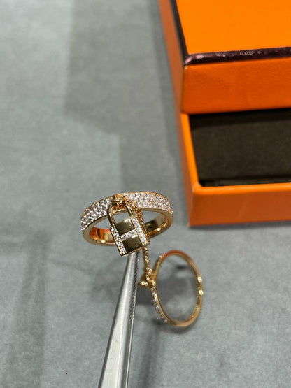 [Kincade Jewelrys]HM KELLY CLOCHETTE DOUBLE RING IN  WITH DIAMONDS