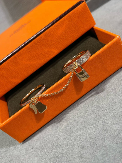 [Kincade Jewelrys]HM KELLY CLOCHETTE DOUBLE RING IN  WITH DIAMONDS