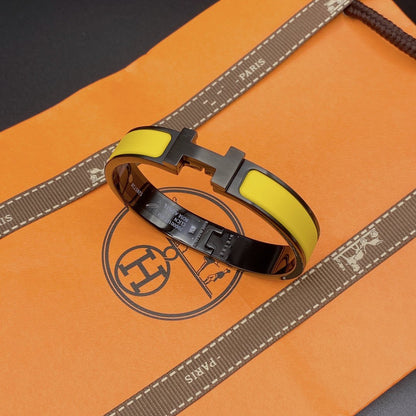 [Kincade Jewelrys]CLIC HM SO BLACK YELLOW BRACELET