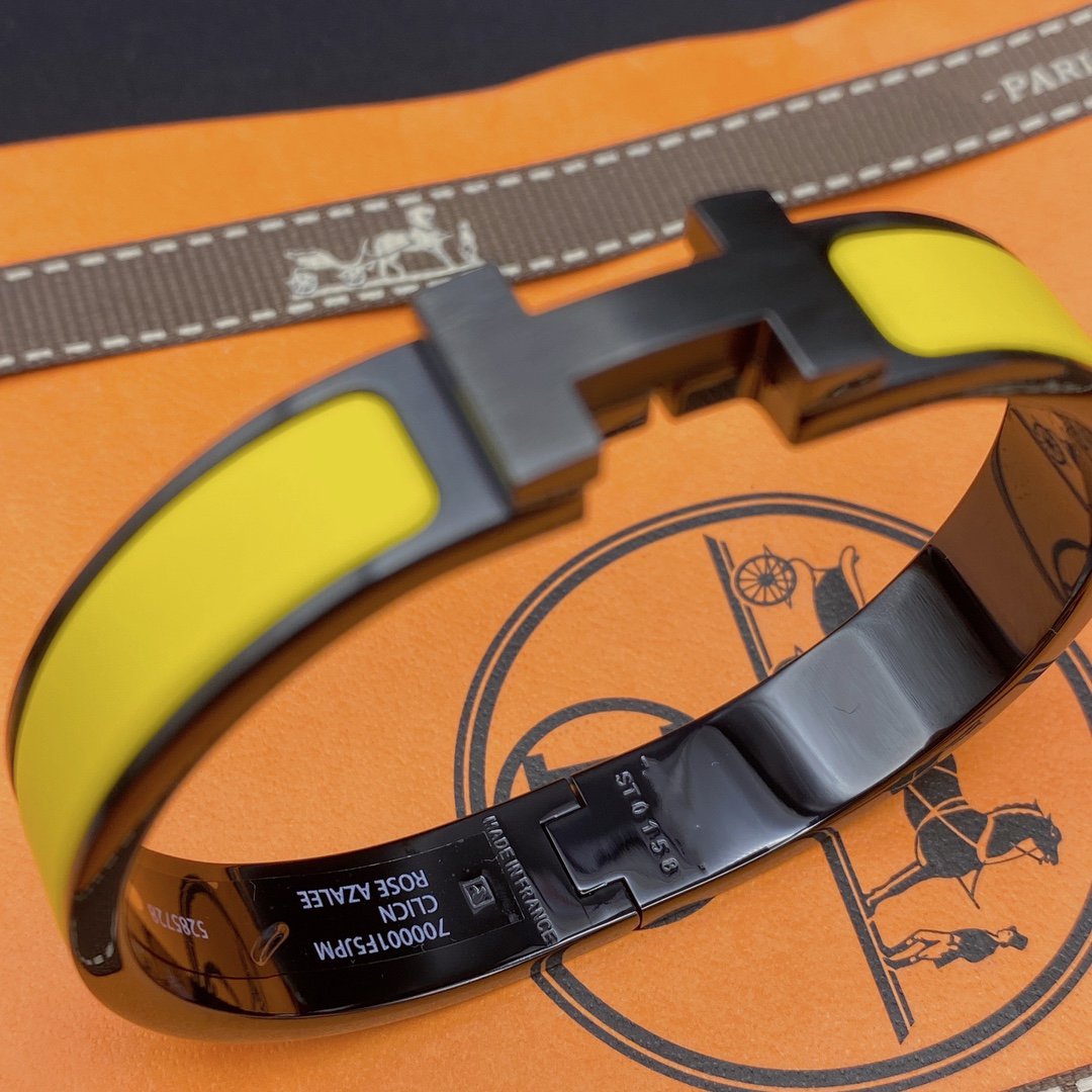 [Kincade Jewelrys]CLIC HM SO BLACK YELLOW BRACELET