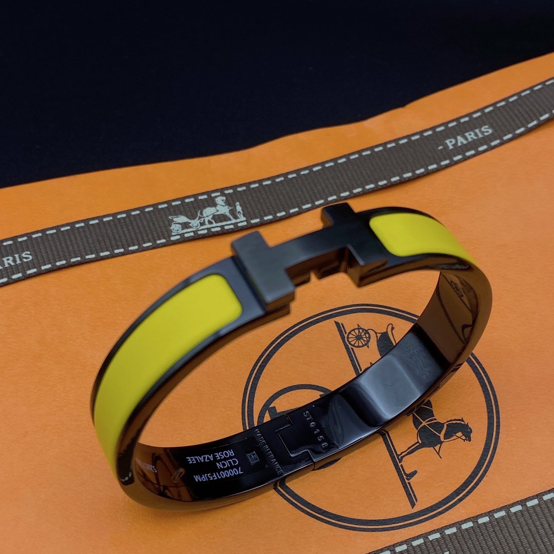 [Kincade Jewelrys]CLIC HM SO BLACK YELLOW BRACELET