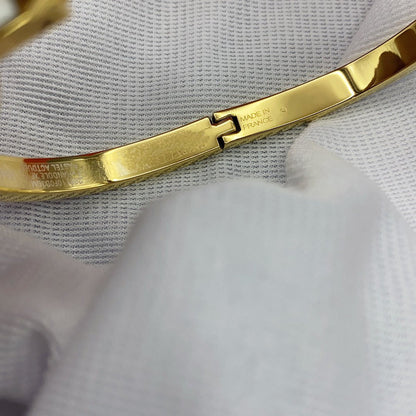 [Kincade Jewelrys]CLASSIC HM CLIC WHITE 8MM ENAMEL BRACELET