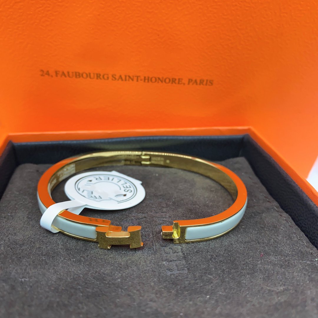 [Kincade Jewelrys]CLASSIC HM CLIC GREEN 8MM ENAMEL BRACELET