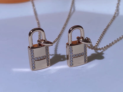 [Kincade Jewelrys]HM ADVANCED NICHE LOCK HEAD NECKLACE DIAMONDS