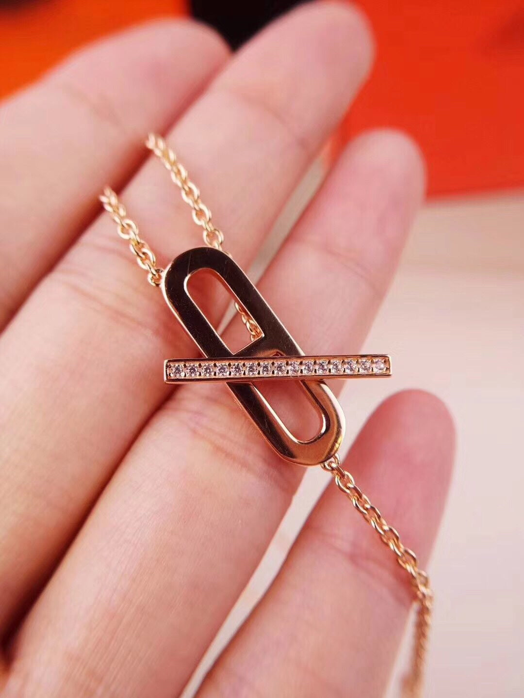 [Kincade Jewelrys]HM NECKLACE PLATINUM ROSE GOLD DIAMOND