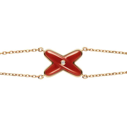 [Kincade Jewelrys]JEUX BRACELET CARNELIAN PINK GOLD 1 DIAMOND