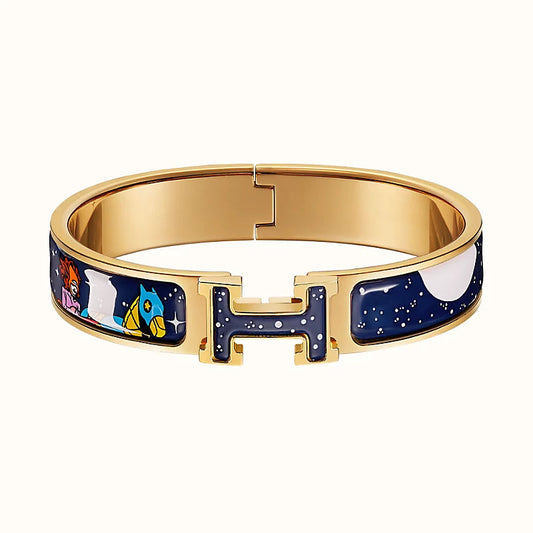 [Kincade Jewelrys]H STAR AND MOON BRACELET 12MM