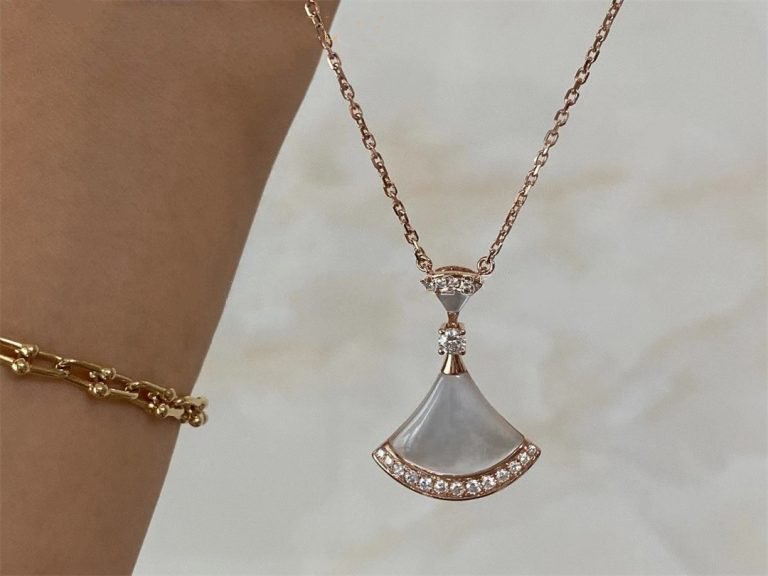 [Kincade Jewelrys]DREAM NECKLACE MOP PINK GOLD DIAMOND
