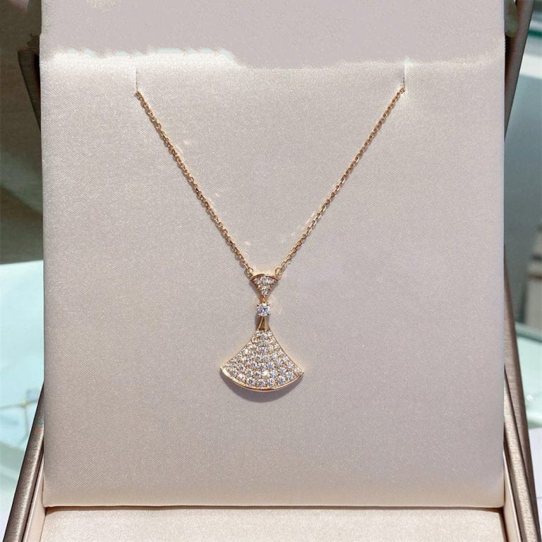 [Kincade Jewelrys]DREAM NECKLACE PINK GOLD FULL DIAMOND
