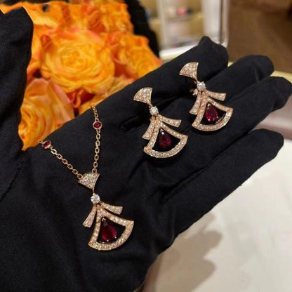 [Kincade Jewelrys]DREAM NECKLACE CARNELIAN DIAMOND PINK GOLD