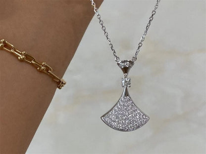 [Kincade Jewelrys]DREAM NECKLACE SILVER FULL DIAMOND