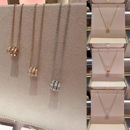[Kincade Jewelrys]SERPENTI  NECKLACE DOUBLE RING DIAMOND