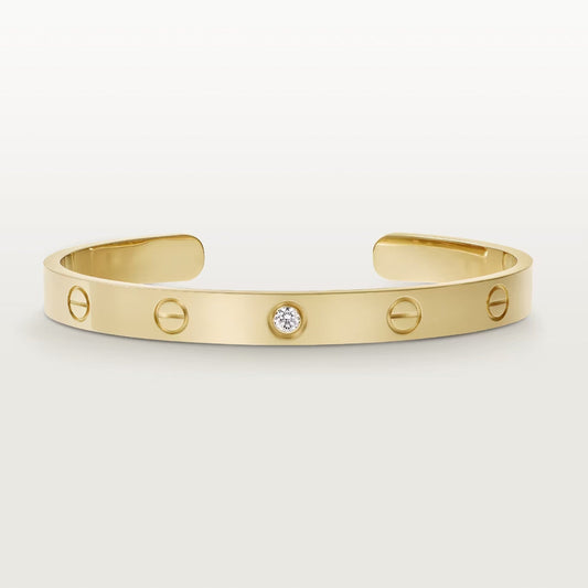 [Kincade Jewelrys]LOVE BRACELET 6.1MM 1 DIAMOND OPEN CUFF