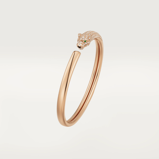[Kincade Jewelrys]PANTHERE ROSE GOLD DIAMOND OPEN BRACELET