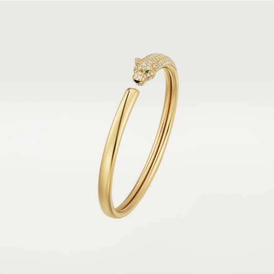 [Kincade Jewelrys]PANTHERE GOLD DIAMOND OPEN BRACELET