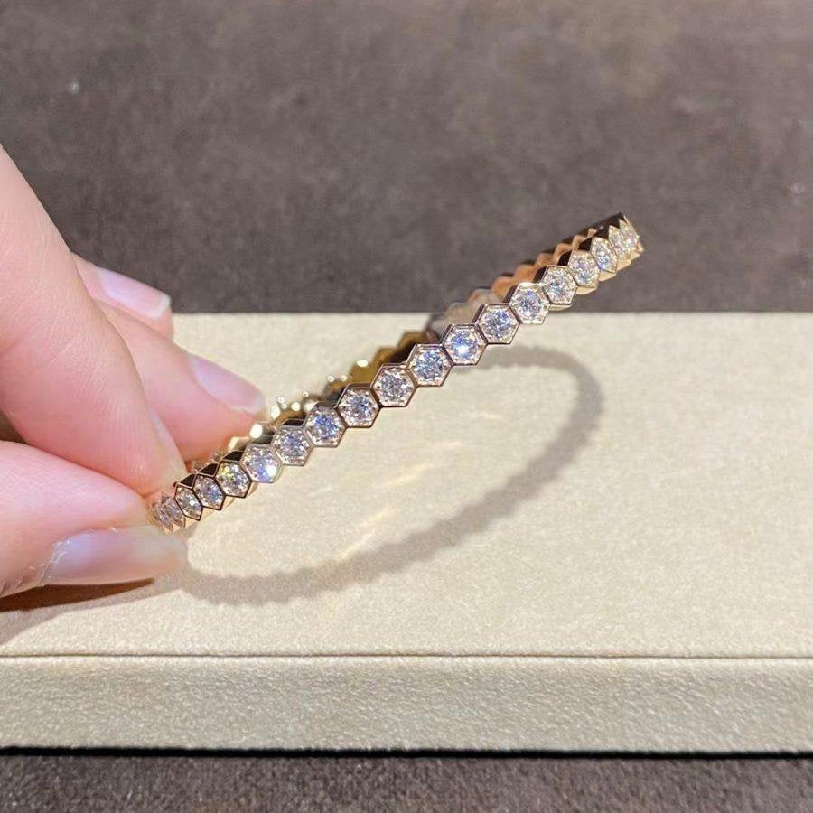 [Kincade Jewelrys]BEE LOVE GOLD BRACELET FULL DIAMOND