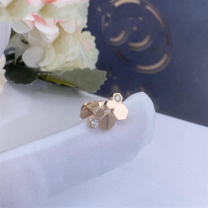 [Kincade Jewelrys]BEE LOVE PINK GOLD DIAMOND EARRINGS