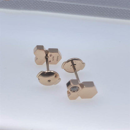 [Kincade Jewelrys]BEE LOVE PINK GOLD DIAMOND EARRINGS