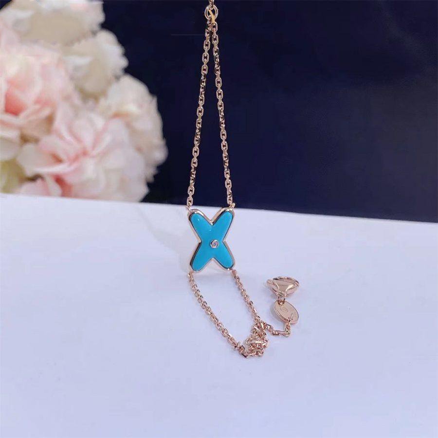 [Kincade Jewelrys]JEUX BRACELET TURQUOISE PINK GOLD 1 DIAMOND