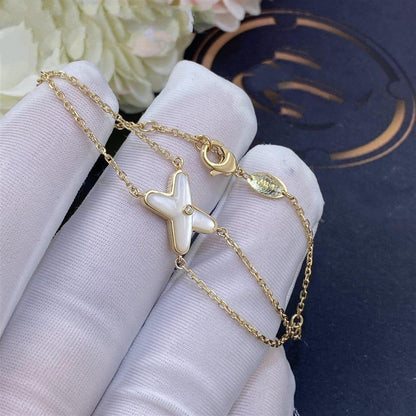 [Kincade Jewelrys]JEUX BRACELET WHITE MOP GOLD 1 DIAMOND