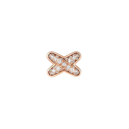 [Kincade Jewelrys]JEUX DE PINK GOLD DIAMOND EARRINGS